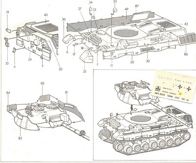 Instructions on Part Of The Instructions For The Esci Leo 1 A1