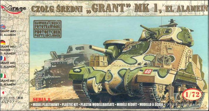 Hasegawa 1/72 M3 Grant Mk.1 Tank 