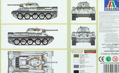 Italeri 1:72 T 34/76 Russian Tank Plastic Model Kit 7008 
