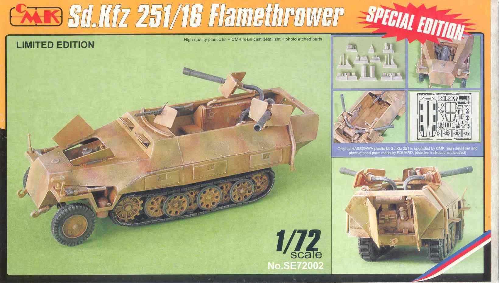 CMK 2013 1/72 Resin Conv Kit /WWII German Sd.Kfz.251/16 Ausf.D Flamethrower-HAS 