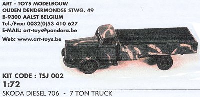 Roestig weggooien stapel Art-Toys Skoda Diesel 706 - 7 ton Truck Preview